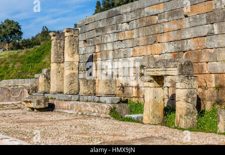 Ruinen der antiken Stadt Messena, Peloponnes Stockfoto