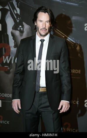 Berlin, Deutschland. 6. Februar 2017. Keanu Reeves besucht die "John Wick: Chapter Two" Photocall im Hotel de Rome am 6. Februar 2017 in Berlin, Deutschland. | Verwendung Weltweit Credit: Dpa/Alamy Live-Nachrichten Stockfoto