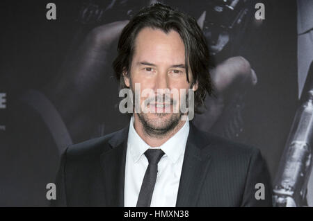 Berlin, Deutschland. 6. Februar 2017. Keanu Reeves besucht die "John Wick: Chapter Two" Photocall im Hotel de Rome am 6. Februar 2017 in Berlin, Deutschland. | Verwendung Weltweit Credit: Dpa/Alamy Live-Nachrichten Stockfoto