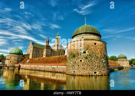 Juli 2016, Vadstena Schloss (Vadstena Slott) in Vadstena (Schweden), HDR-Technik Stockfoto