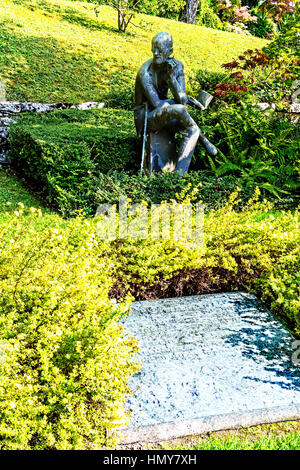 Grab von James Joyce in Zürich; Grab von James Joyce auf dem Friedhof Fluntern in Zürich Stockfoto