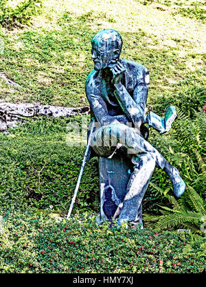 Grab von James Joyce in Zürich; Grab von James Joyce auf dem Friedhof Fluntern in Zürich Stockfoto