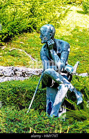 Grab von James Joyce in Zürich; Grab von James Joyce auf dem Friedhof Fluntern in Zürich Stockfoto