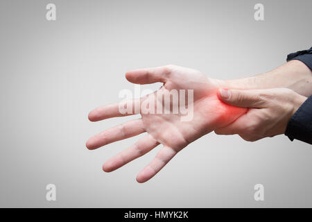 Karpal-Tunnel-Schmerzen Stockfoto