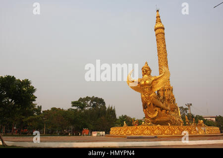 Symbol des berühmten Festivals Ubon Ratchathani - Wachs Wundertätigkeit. Stockfoto