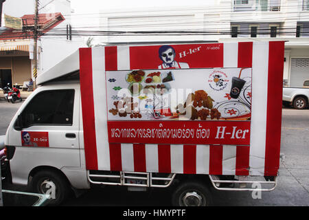 Ein gebratenes Hähnchen-Restaurant namens H-Ler. Stockfoto