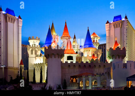 Excalibur Hotel und Casino Resorts am Las Vegas Strip Stockfoto