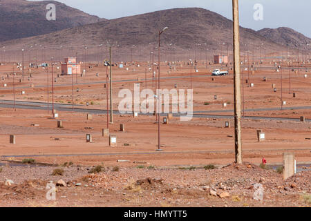 Ouarzazate, Marokko.  Planung für die künftige Stadtentwicklung. Stockfoto