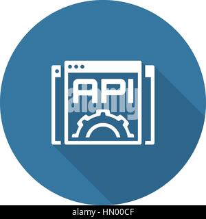 API-Symbol "Einstellungen". Flaches Design. Stock Vektor