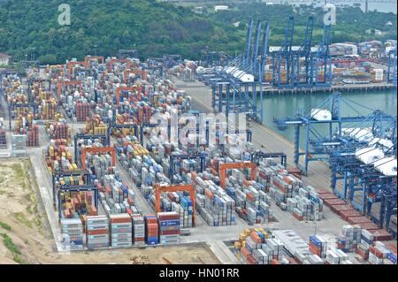 Der Hafen von Balboa, betrieben von Panama Ports Company (PPC) - Panama-Tochtergesellschaft der HPH-Gruppe. Stockfoto