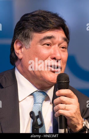 Buenos Aires, Argentinien - 5. November 2015: Carlos Zannini während der Präsentation des Buches El Rumbo von Jorge Rivas. Stockfoto