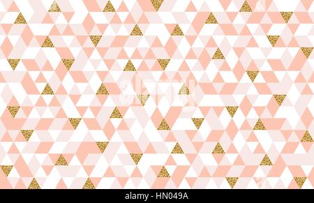 Nahtlose Muster mit Glitter gold Dreiecke Stock Vektor
