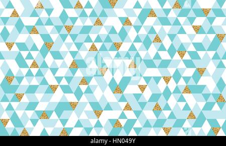 Nahtlose Muster mit Glitter gold Dreiecke Stock Vektor