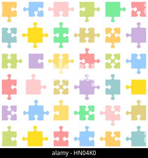 Puzzleteile. . Vector und hochauflösend JPG. Stock Vektor