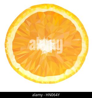 Vektor polygonalen Orangenfrucht Icon Stock Vektor