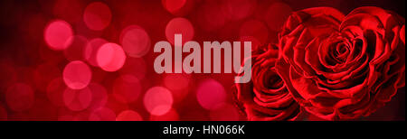 Herzform Rose auf abstrakten Hintergrund, Valentine Konzept Stockfoto