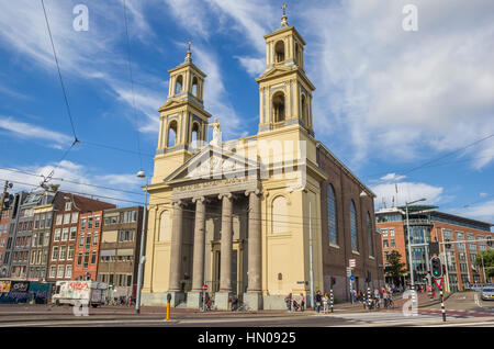 Mose und Aaron Kirche im Zentrum von Amsterdam, Niederlande Stockfoto