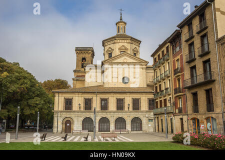 San Lorenzo-Kirche in der Altstadt von Pamplona, Spanien Stockfoto