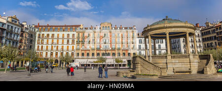 Panorama von der zentrale Platz Plaza Del Castillo in Pamplona, Spanien Stockfoto