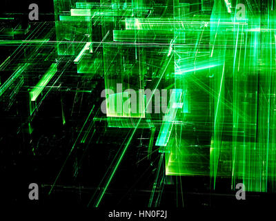 Glasbau - abstrakt Digital erzeugte Bild Stockfoto