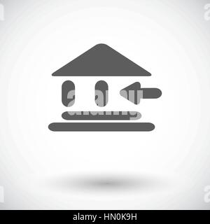 Eintrag. Einzelne flache Symbol auf weißem Hintergrund. Vektor-Illustration. Stock Vektor