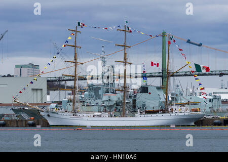 Mexikanische Marine Segel-Schulschiff ARM CUAUHTEMOC in Halifax, Nova Scotia, Kanada. Stockfoto