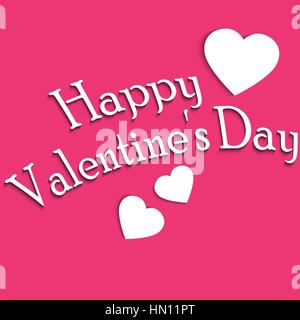 Happy Valentinstag Grüße Bildunterschrift Stock Vektor