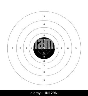 Gewehrschießen Papier Ziele Vektor mit weißem Hintergrund Gewehrschießen Papier Ziele Vektor mit weißem Hintergrund Stock Vektor