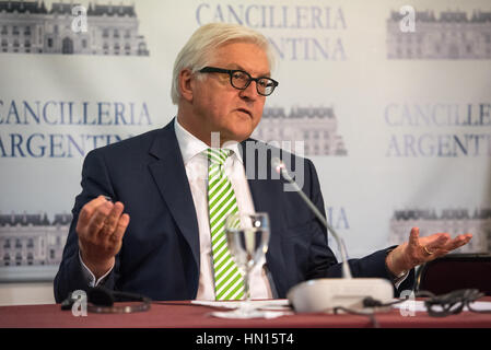 Buenos Aires, Argentinien. 2. Juni 2016: Minister für auswärtige Angelegenheiten von Deutschland Frank-Walter Steinmeier bei einer Konferenz bei seinem Besuch in Buenos Aires Stockfoto