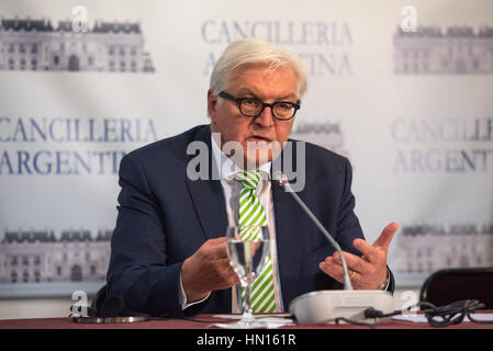 Buenos Aires, Argentinien. 2. Juni 2016: Minister für auswärtige Angelegenheiten von Deutschland Frank-Walter Steinmeier bei einer Konferenz bei seinem Besuch in Buenos Aires Stockfoto