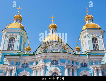 Barocke St.-Nikolaus Kathedrale, Sennaja Ploschtschad, St Petersburg, Russland Stockfoto