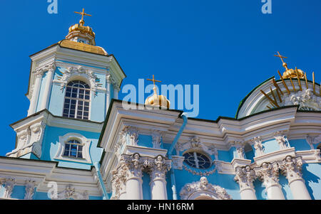 Barocke St.-Nikolaus Kathedrale, Sennaja Ploschtschad, St Petersburg, Russland Stockfoto