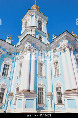 Barocke St.-Nikolaus Kathedrale, Sennaja Ploschtschad, St Petersburg, Russland Stockfoto
