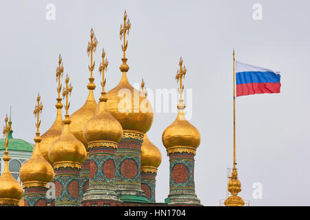 Kuppeln von der Terem-Palast Kirchen, Kreml, Moskau, Russland Stockfoto