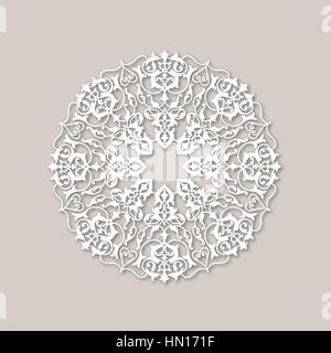 Dekorative Runde floralen Muster. Blume Mandala weiß Ornament Stock Vektor