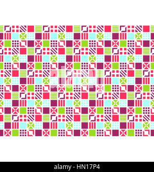 Nahtlose Bright Abstract Square Ornament Muster Stock Vektor