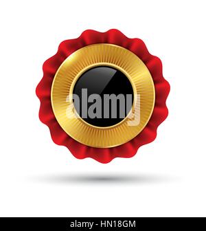 Golden Premium Qualität rot beste Label Space for Text isoliert auf Stock Vektor