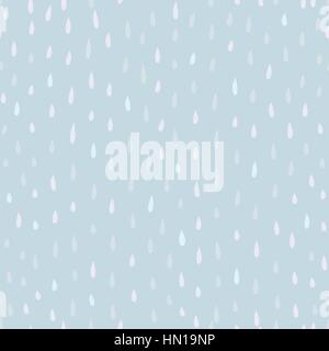 Regentropfen Hintergrund. regensturm nahtlose Muster. Regenwetter Ornament. Wassertropfen Fliesen- wallpaper Stock Vektor