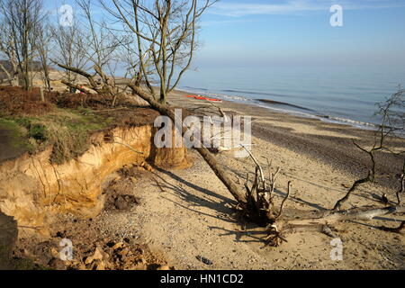 Covehithe, Suffolk an einem sonnigen Wintertag Stockfoto
