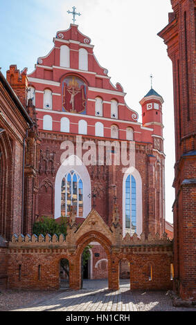 St. Anna-Kirche in Vilnius, Litauen. Beliebter Touristenort Stockfoto