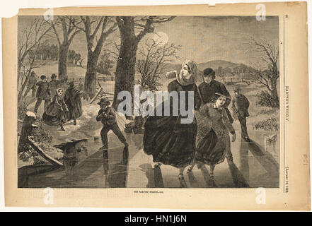 Winslow Homer - skating Saison - 1862 Stockfoto