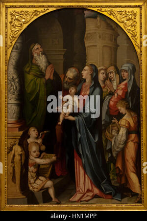 Luis de Vargas (1505-1567) - De Ablutie (1560) - Sevilla Bellas Artes 22.03.2011 28.11.35 Stockfoto