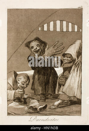 Museo del Prado - Goya - Caprichos - Nr. 49 - Duendecitos Stockfoto