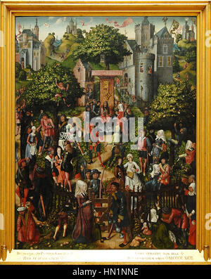 Meister von Frankfurt, Festival der Bogenschützen, 1493, Königliches Museum der schönen Künste, Antwerpen. Stockfoto