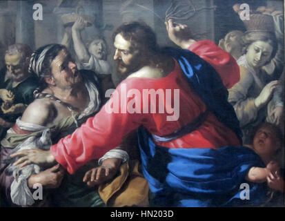 Mei, Bernardino - Christus, die Reinigung des Tempels - c. 1655 Stockfoto