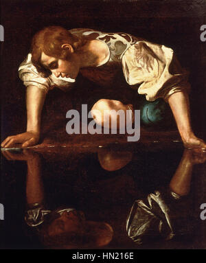 Narcissus-Caravaggio (1594 / 96) Stockfoto