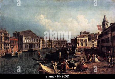 Michele Marieschi - Canal Grande mit der Ca' Rezzonico und Campo San Samuele - WGA14061 Stockfoto