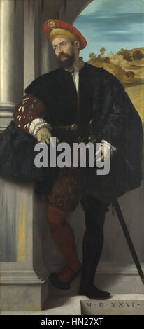 Moretto da Brescia - Portrait eines Mannes - Google Art Project Stockfoto
