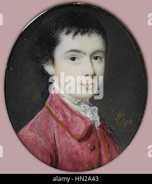 Nathaniel Hone war ein irischer Porträtmaler aus dem 18. Jahrhundert. Bekannt für seinen raffinierten Stil und die Darstellung sozialer Eliten, fängt Hones Werke das Wesen der Aristokratie des 18. Jahrhunderts in Irland und Großbritannien ein. Seine Porträts betonen oft die Raffinesse und den Charakter seiner Sitter. Stockfoto