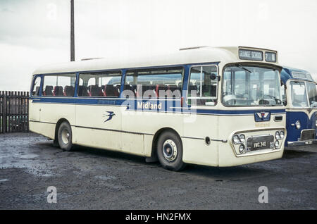 Edinburgh, UK - 1973: Vintage Bild des Busses in Edinburgh.  Alexander Midland Leyland MAC 210 (Registrierung VWG 348). Stockfoto